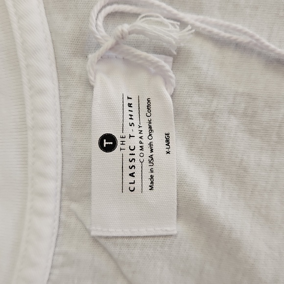 NWT THE CLASSIC T-SHIRT CO. WHITE T-SHIRT (NEW $120) sz XL - Picture 5 of 7